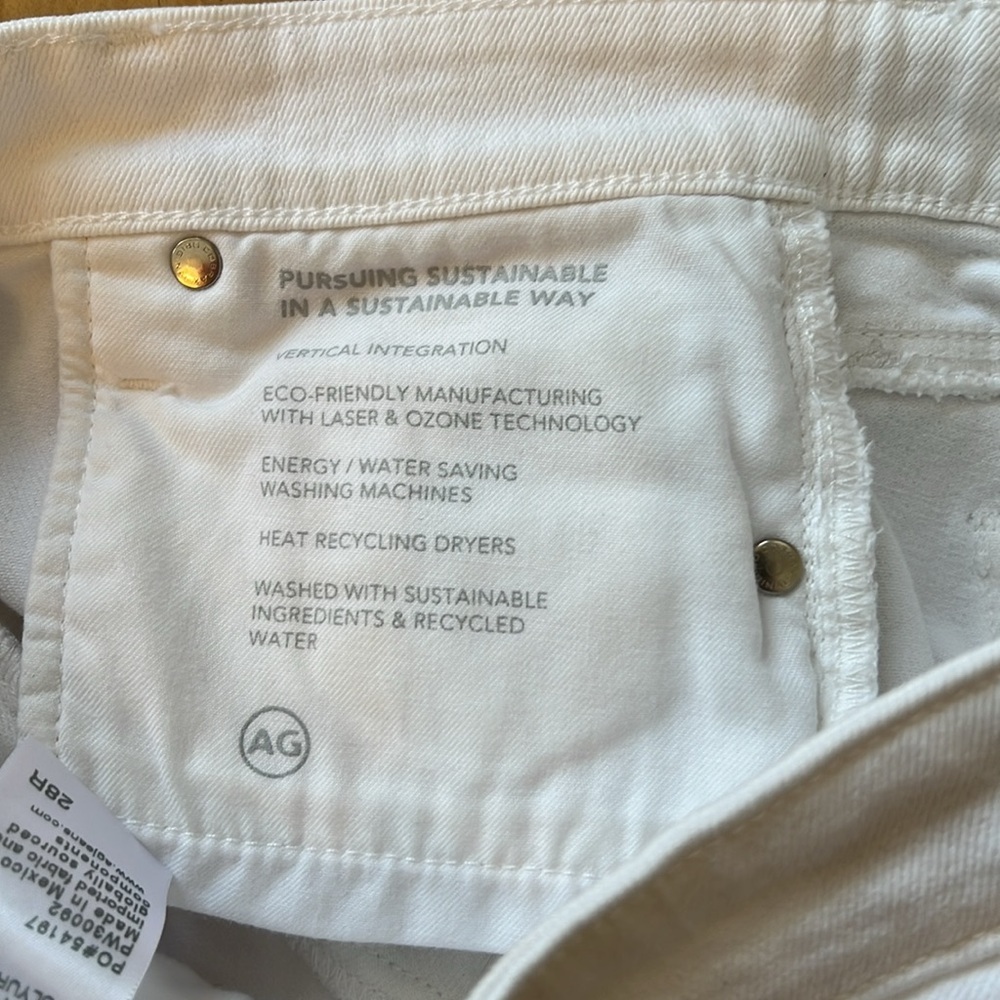 AG Adriano Goldschmied Mari White Jeans, Size 28R - Picture 7 of 12